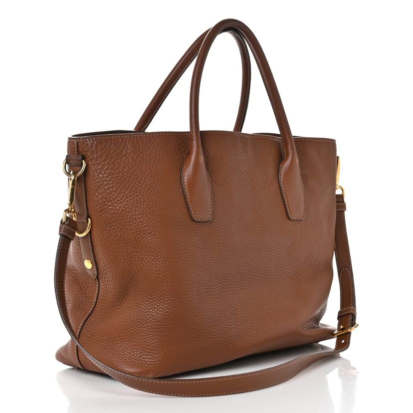 Prada Adjustable Two-Way Tote Bag Vitello Daino -FINAL SALE NO RETURNS