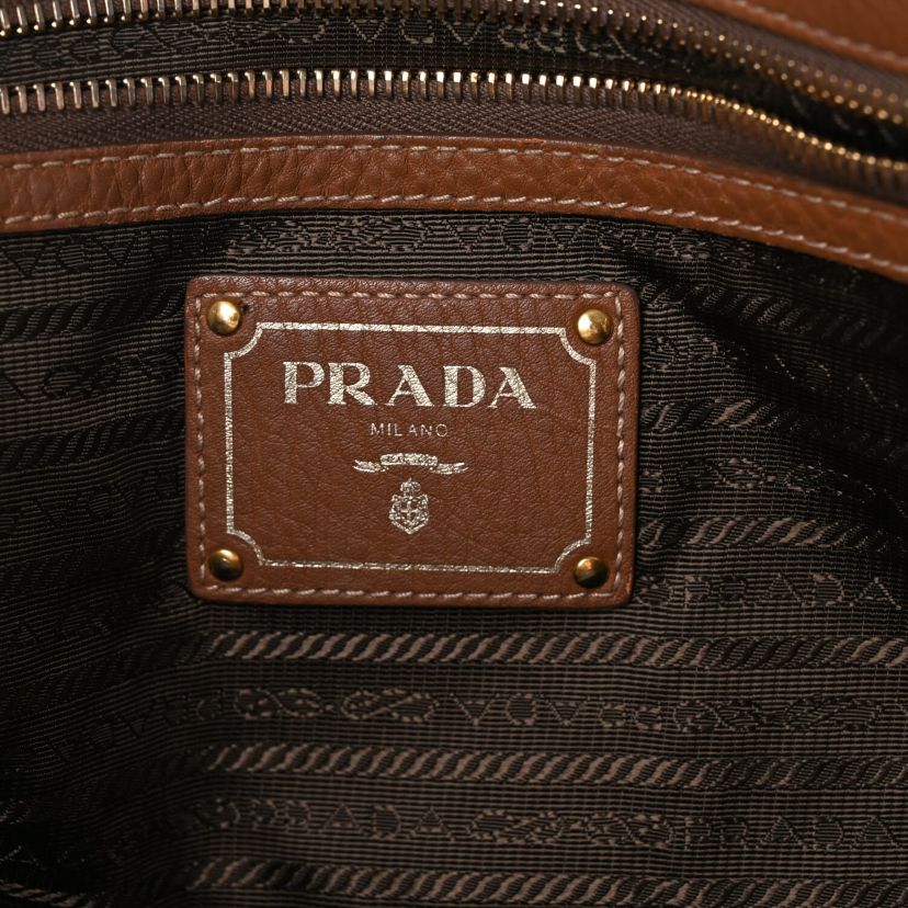 Prada Adjustable Two-Way Tote Bag Vitello Daino -FINAL SALE NO RETURNS
