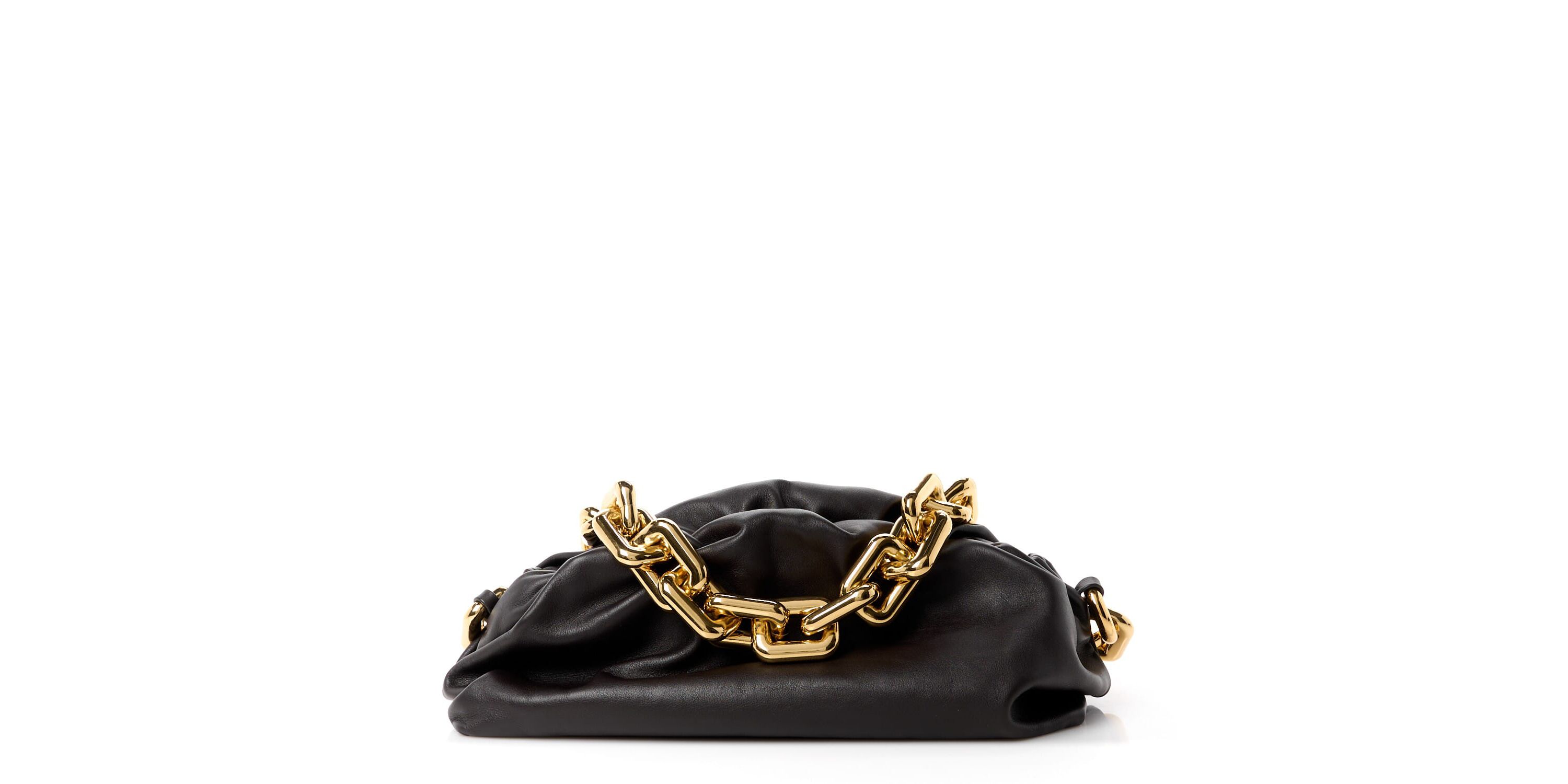Bottega Veneta TCalfskin The Pouch Chain Cammello -FINAL SALE NO RETURNS