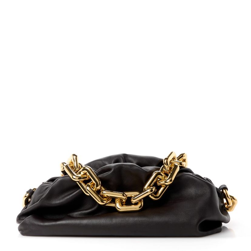 Bottega Veneta TCalfskin The Pouch Chain Cammello -FINAL SALE NO RETURNS