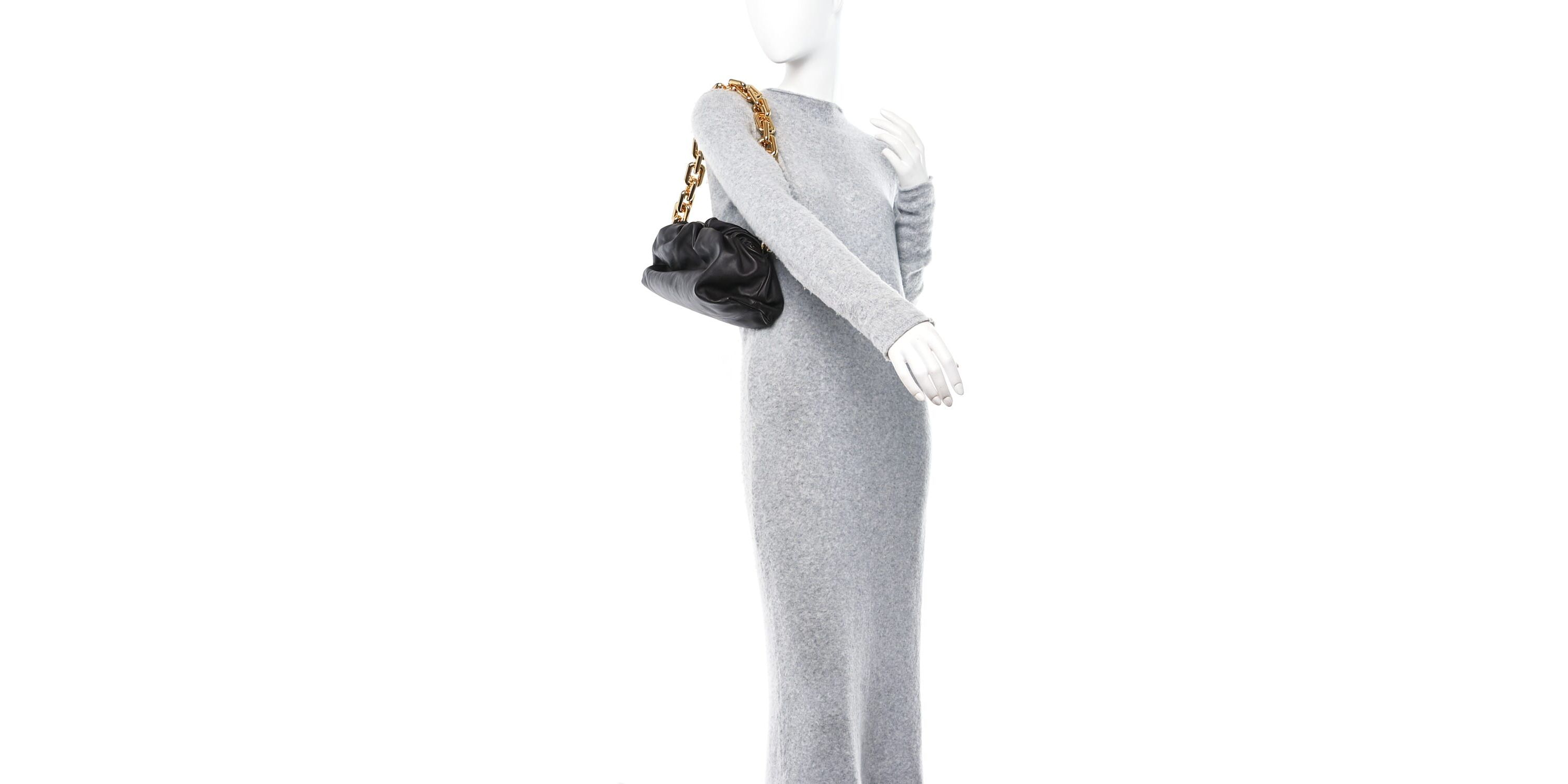 Bottega Veneta TCalfskin The Pouch Chain Cammello -FINAL SALE NO RETURNS
