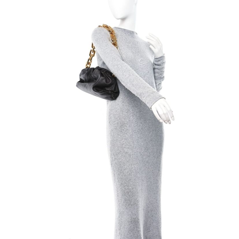 Bottega Veneta TCalfskin The Pouch Chain Cammello -FINAL SALE NO RETURNS