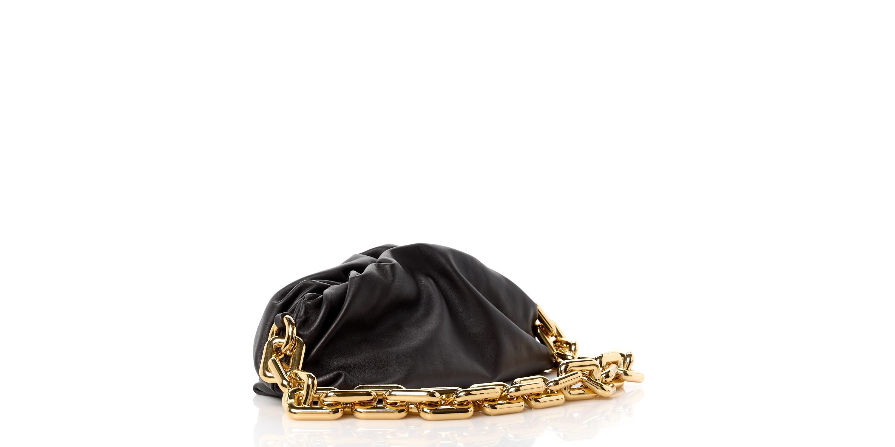 Bottega Veneta TCalfskin The Pouch Chain Cammello -FINAL SALE NO RETURNS