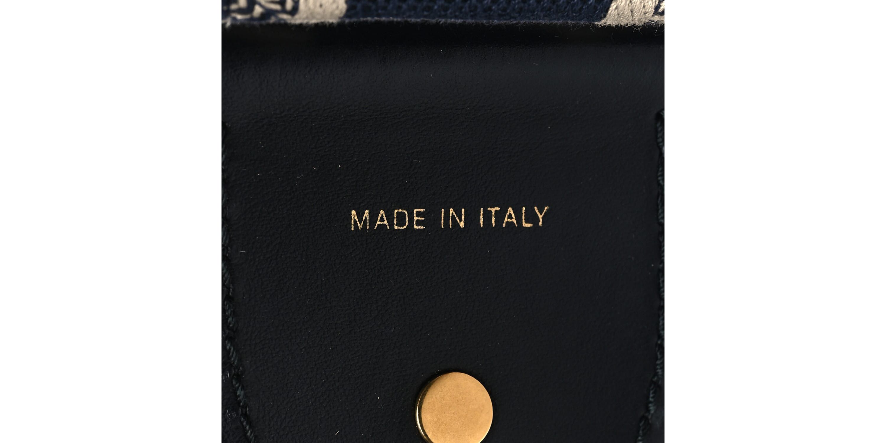 Dior Canvas Embroidered Shoulder Strap Blue -FINAL SALE NO RETURNS