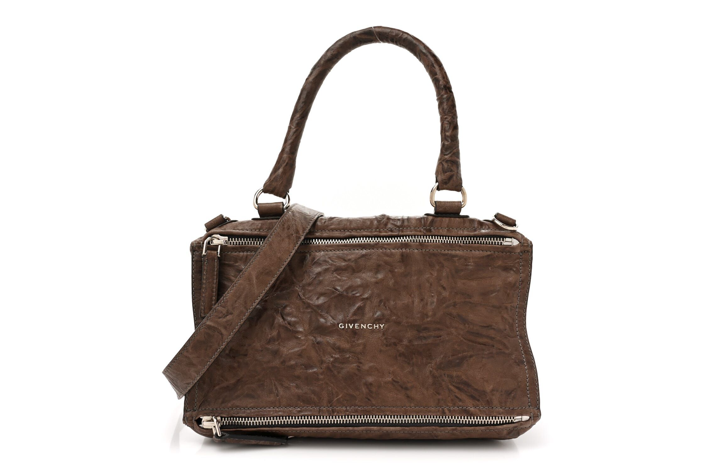 Givenchy Tumbled Sheepskin Medium Pandora Charcoal -FINAL SALE NO RETURNS