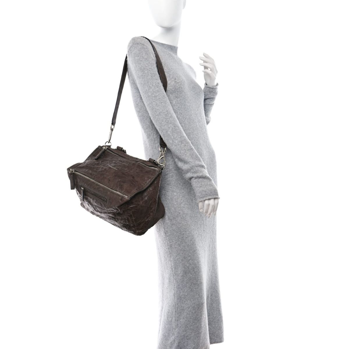 Givenchy Tumbled Sheepskin Medium Pandora Charcoal -FINAL SALE NO RETURNS