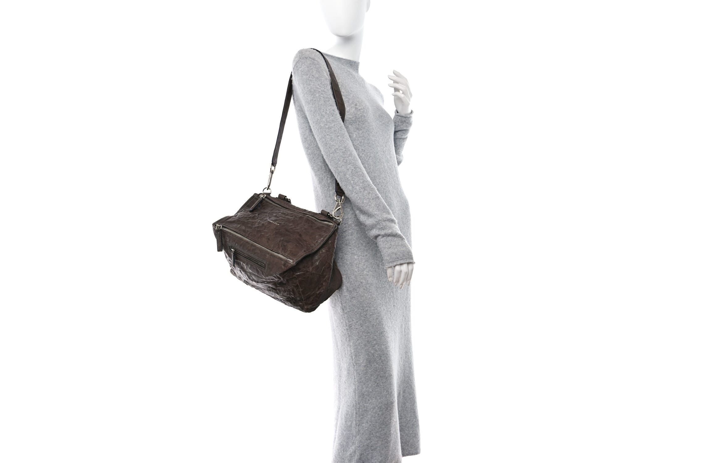 Givenchy Tumbled Sheepskin Medium Pandora Charcoal -FINAL SALE NO RETURNS