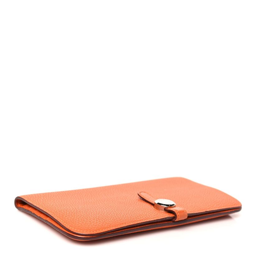 Hermes Togo Dogon Recto Verso Wallet Orange -FINAL SALE NO RETURNS