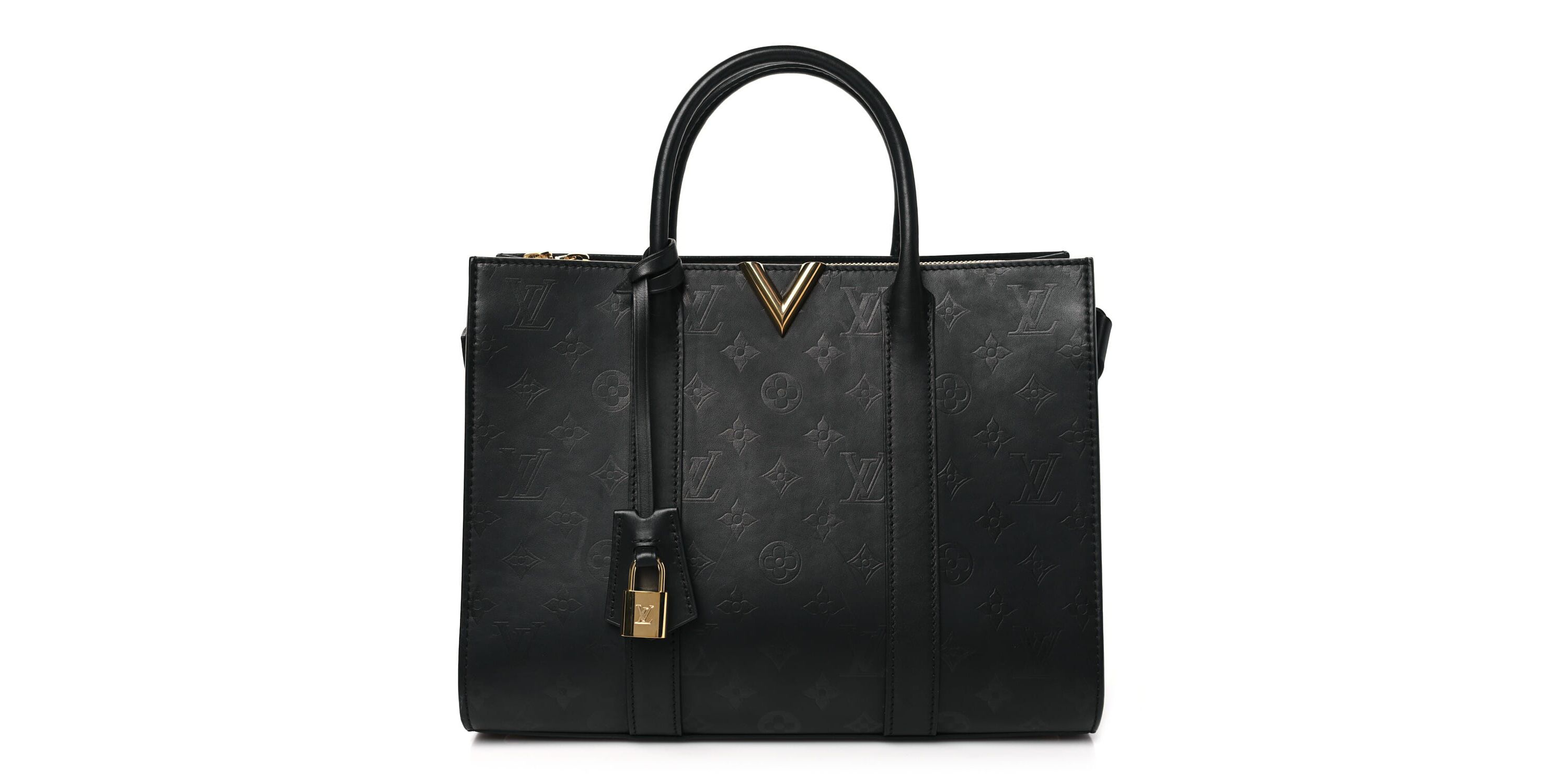 Louis Vuitton Monogram Cuir Plume Very Tote MM Black -FINAL SALE NO RETURNS