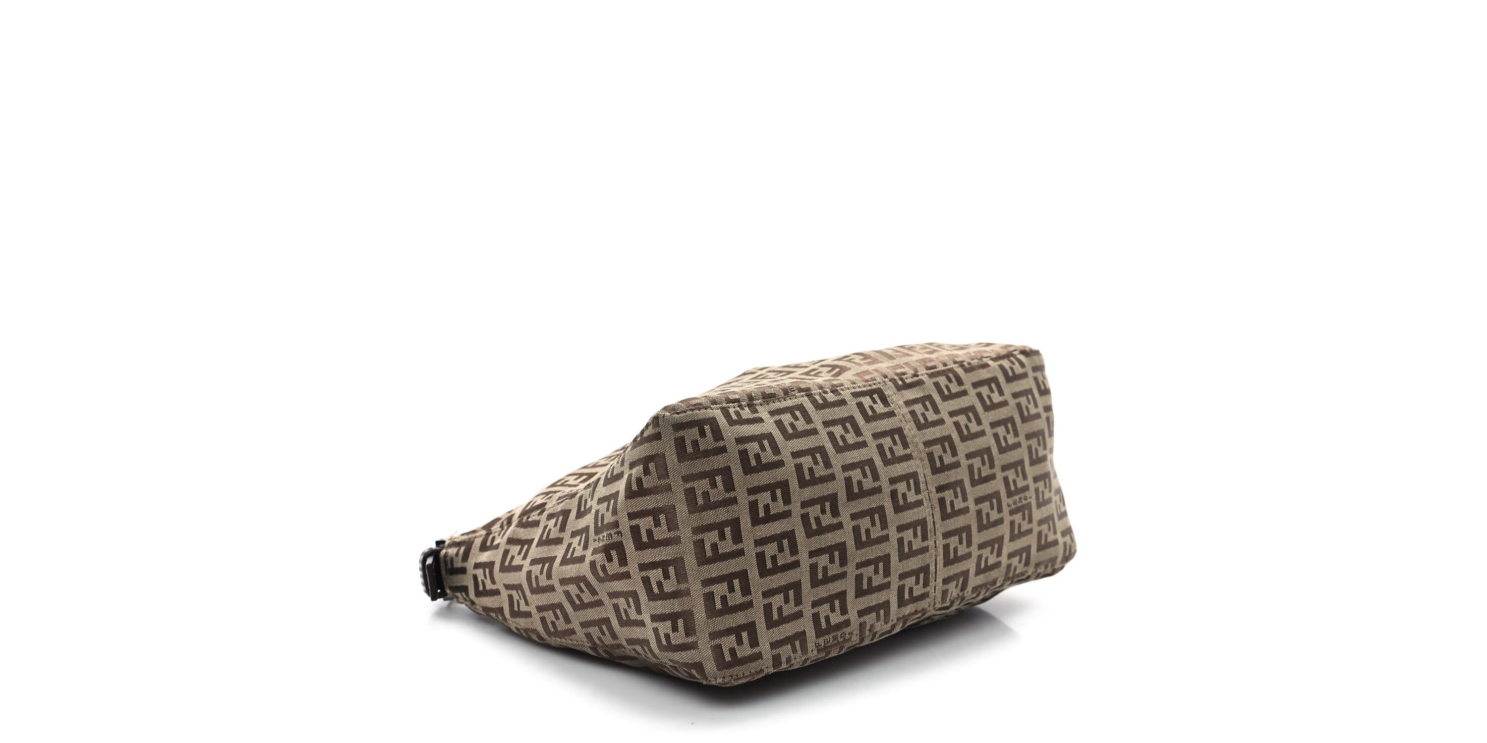 Fendi Zucchino Vitello Mini Pochette Tobacco -FINAL SALE NO RETURNS