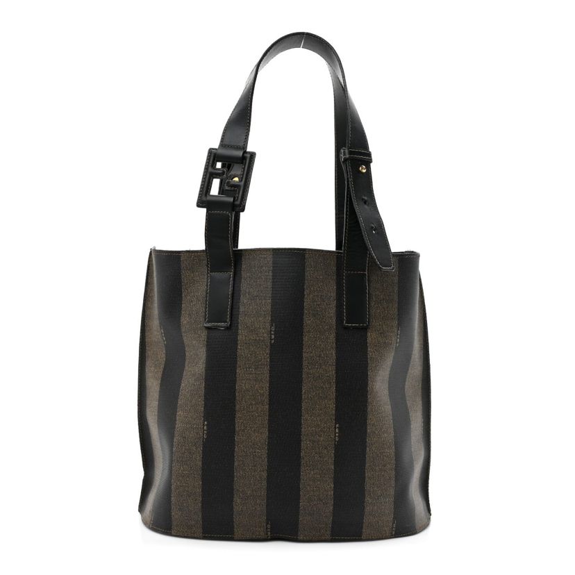 Fendi Pequin Vitello Bucket Bag Tobacco -FINAL SALE NO RETURNS