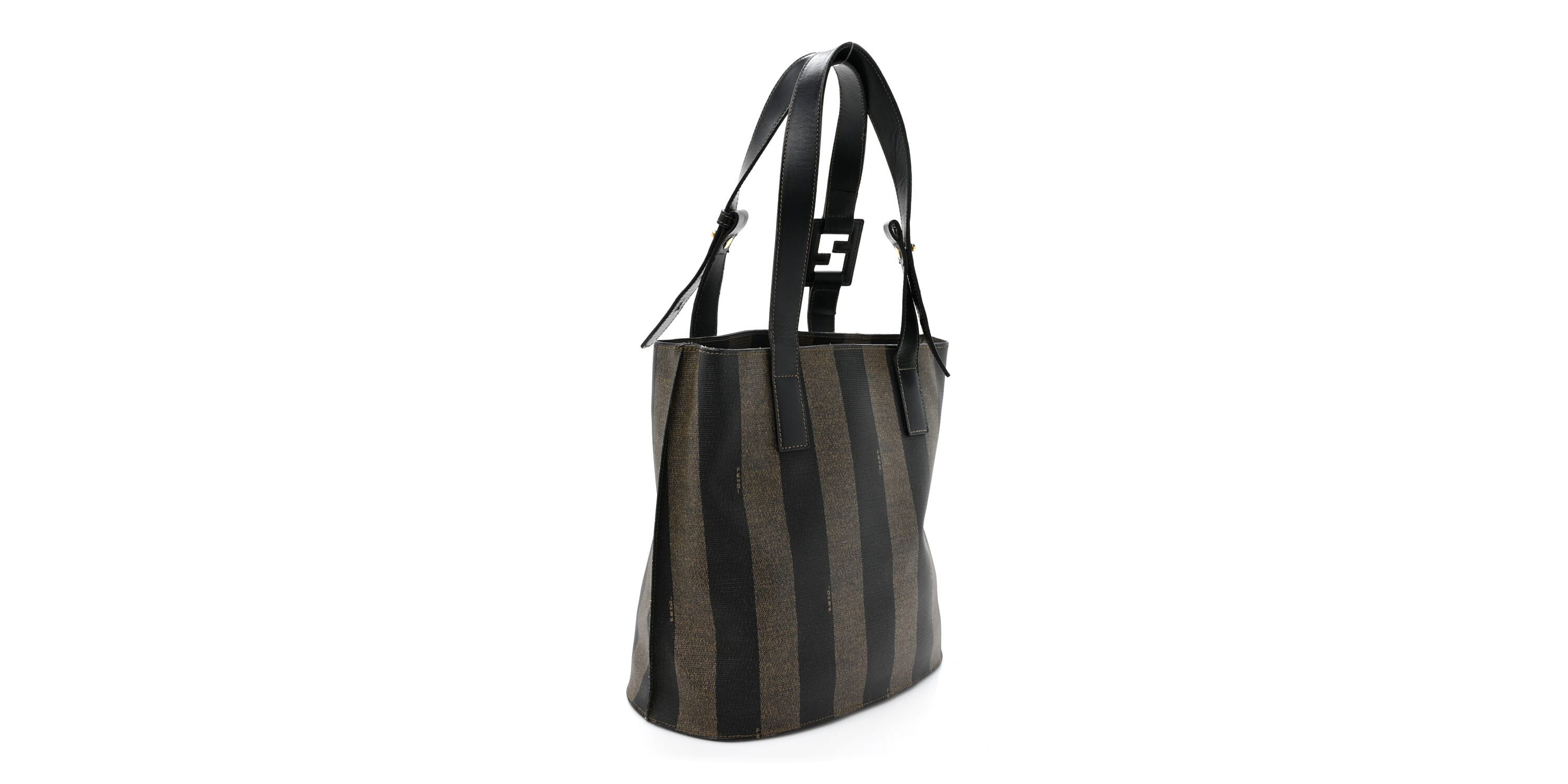 Fendi Pequin Vitello Bucket Bag Tobacco -FINAL SALE NO RETURNS