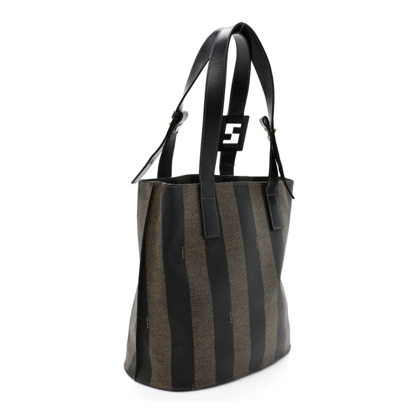 Fendi Pequin Vitello Bucket Bag Tobacco -FINAL SALE NO RETURNS