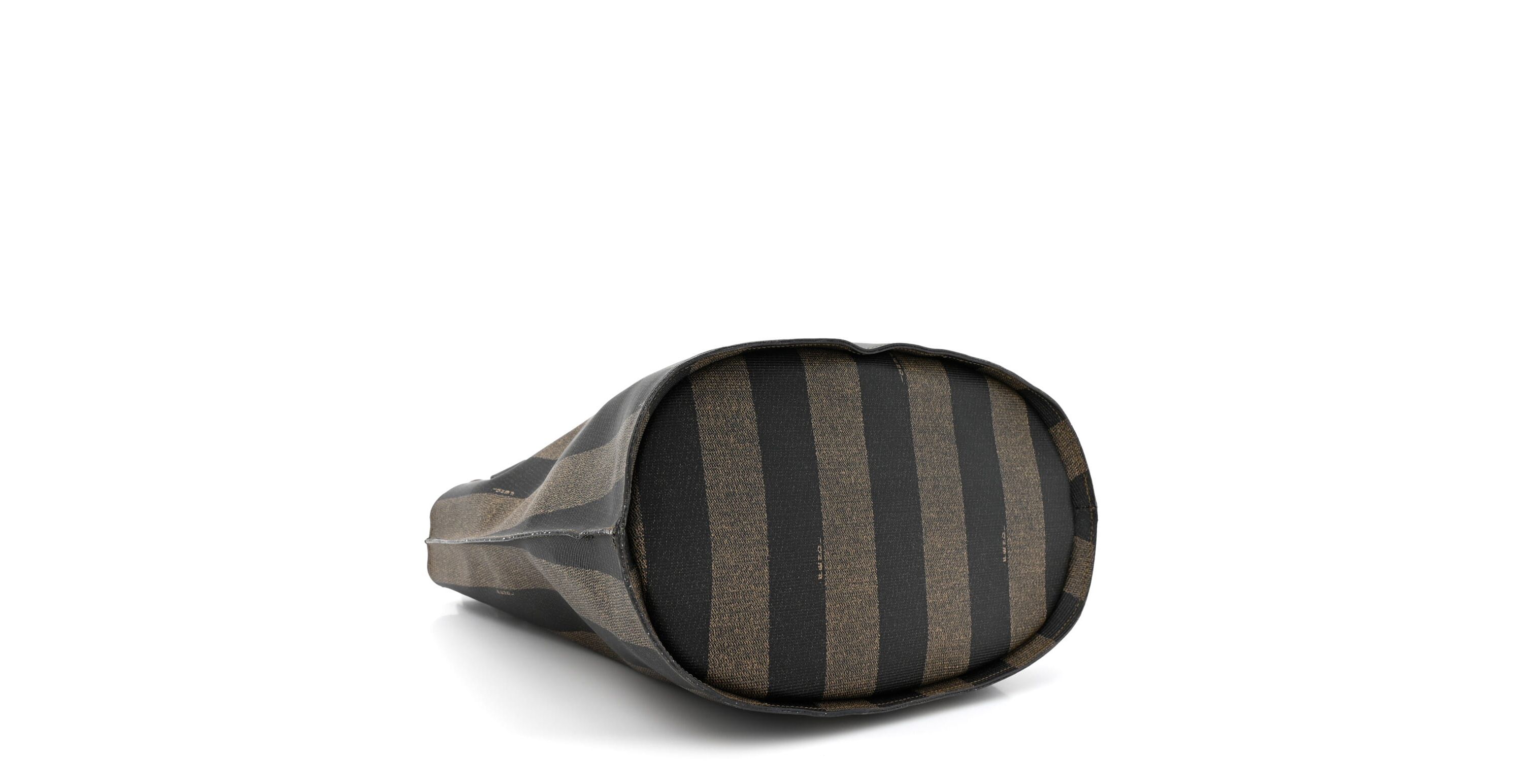 Fendi Pequin Vitello Bucket Bag Tobacco -FINAL SALE NO RETURNS