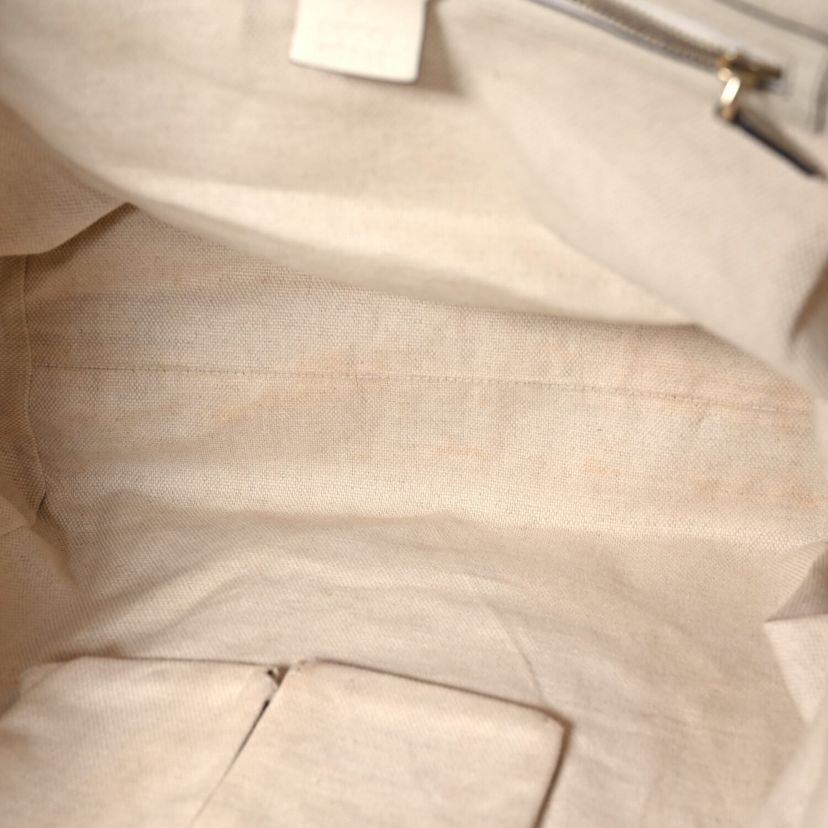 Gucci Pebbled Calfskin Large Soho Top Handle Bag Off White -FINAL SALE NO RETURNS