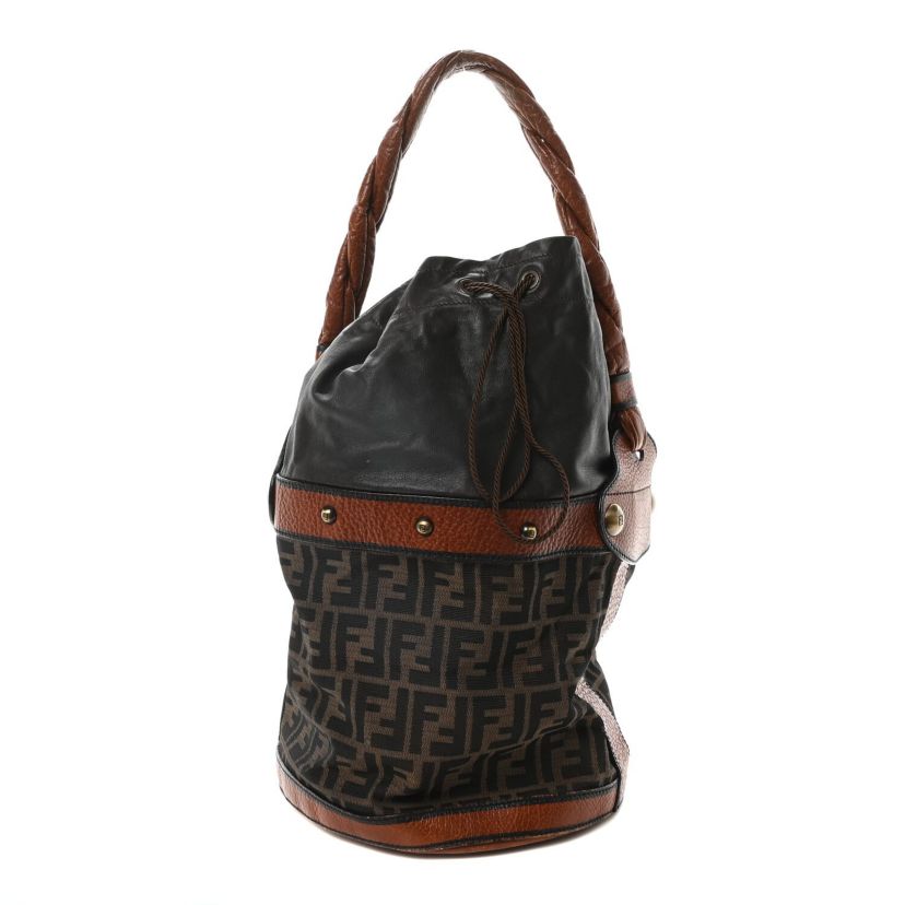 Fendi Zucca Small Palazzo Bucket Bag Tobacco -FINAL SALE NO RETURNS