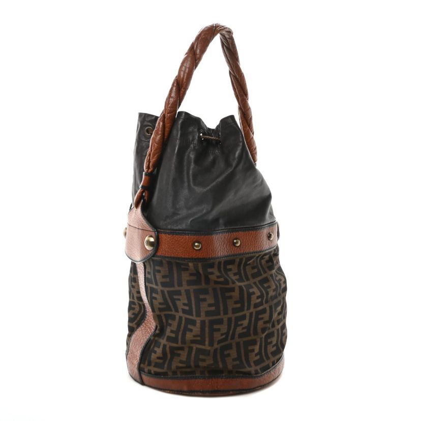 Fendi Zucca Small Palazzo Bucket Bag Tobacco -FINAL SALE NO RETURNS