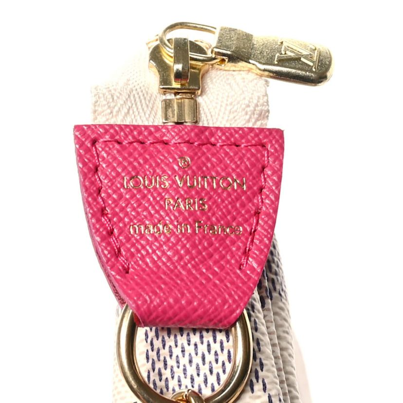 Louis Vuitton Damier Azur 2021 Christmas Animation Hollywood Mini Pochette Accessories Fuchsia -FINAL SALE NO RETURNS