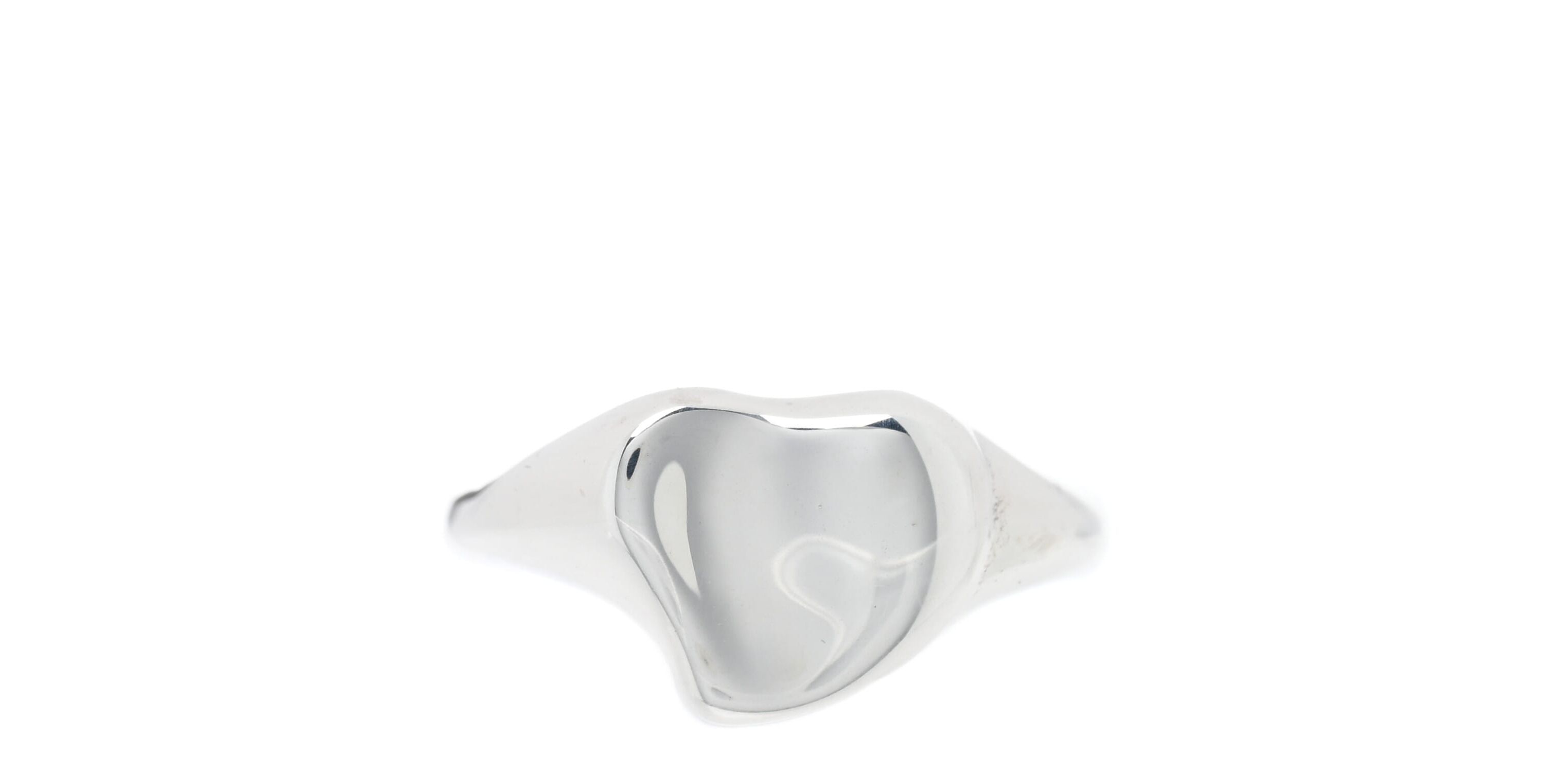 Tiffany Sterling Silver Elsa Peretti Full Heart Ring 50 5.25 -FINAL SALE NO RETURNS