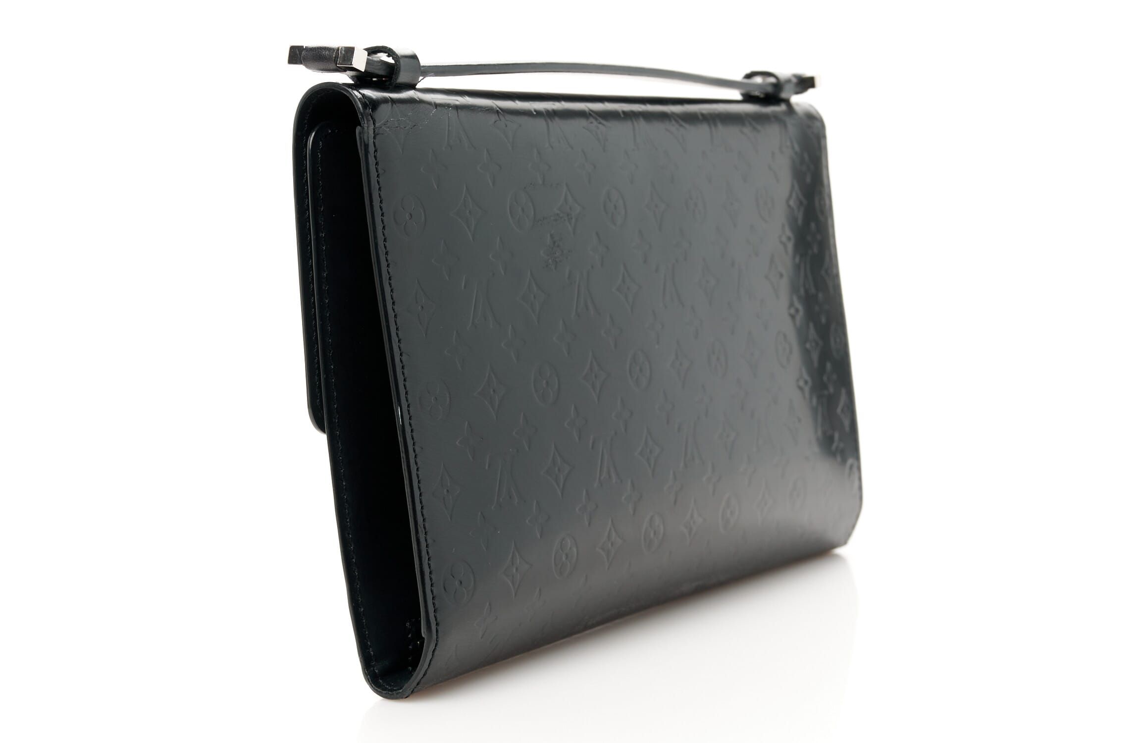 Louis Vuitton Monogram Glace Anouchka Pochette MM Black -FINAL SALE NO RETURNS