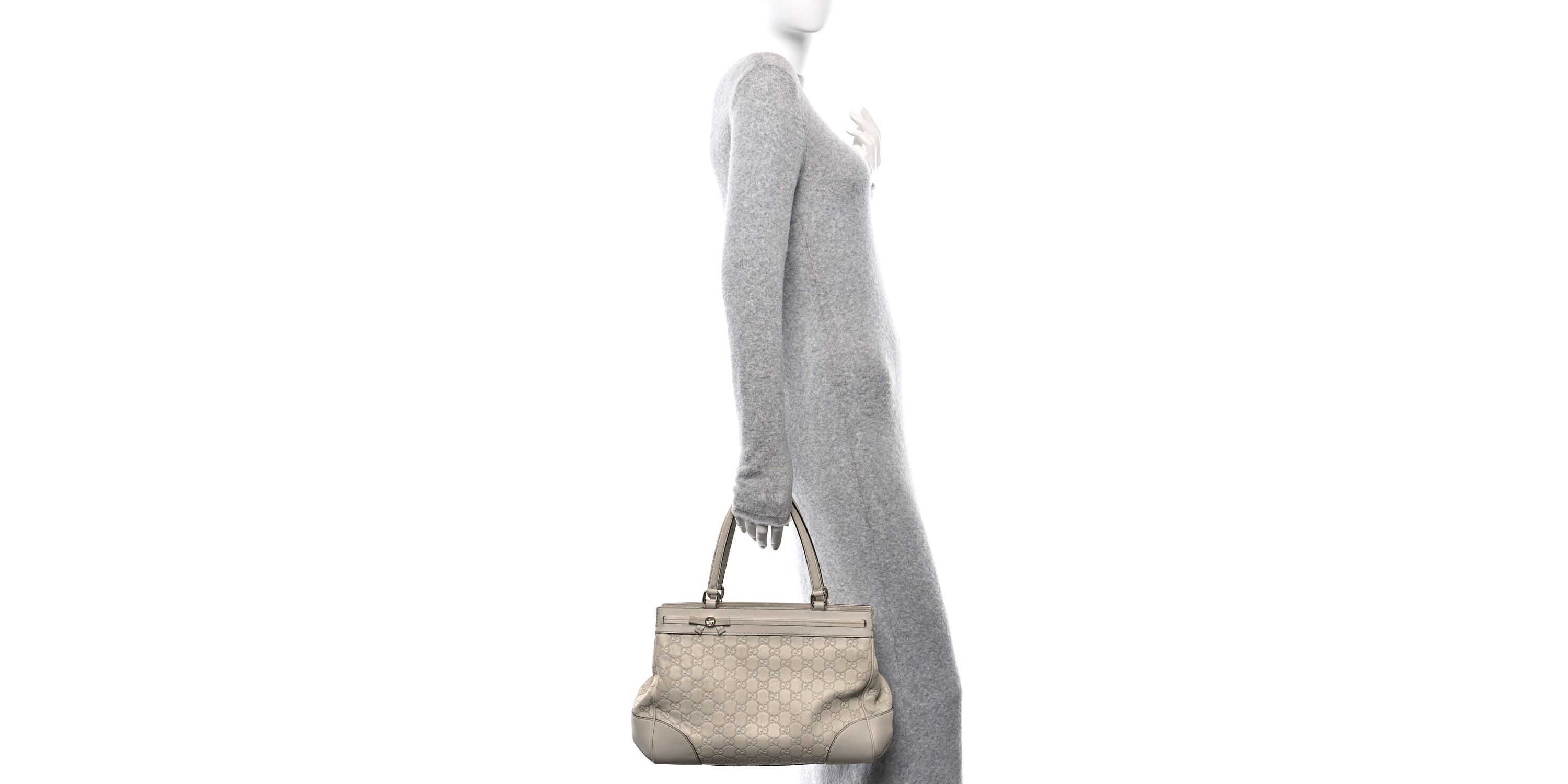 Gucci Guccissima Medium Mayfair Tote Off White -FINAL SALE NO RETURNS