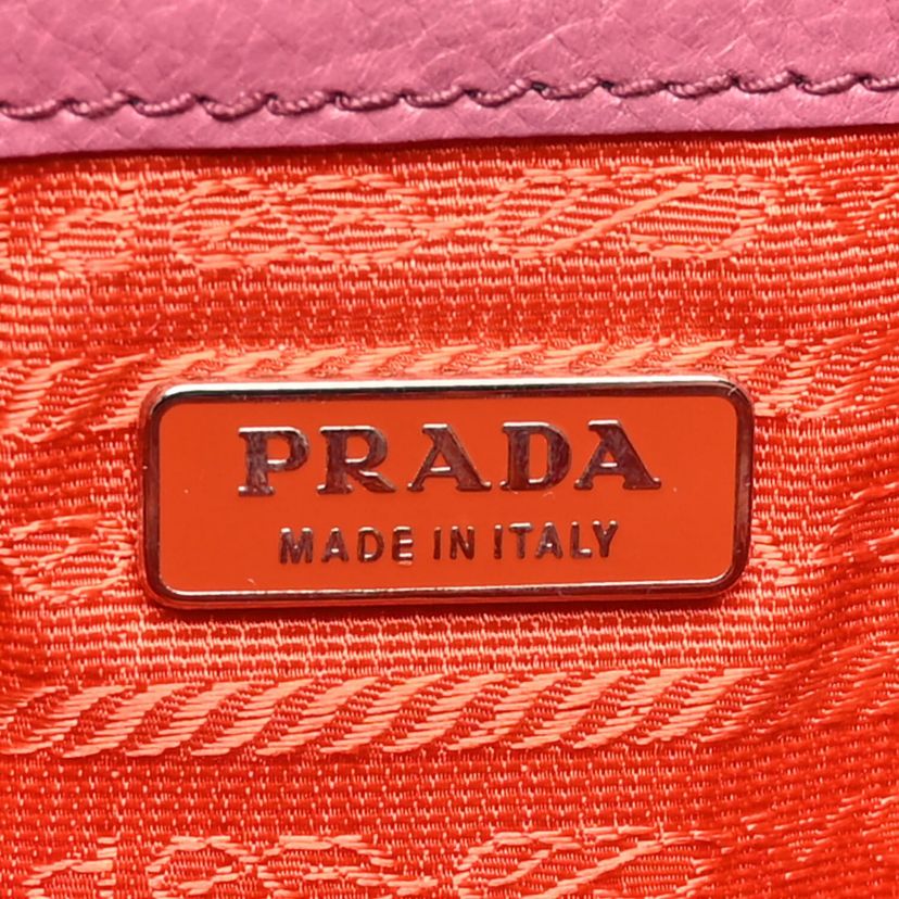 Prada Glace Calf Detachable Chain Clutch Pink -FINAL SALE NO RETURNS