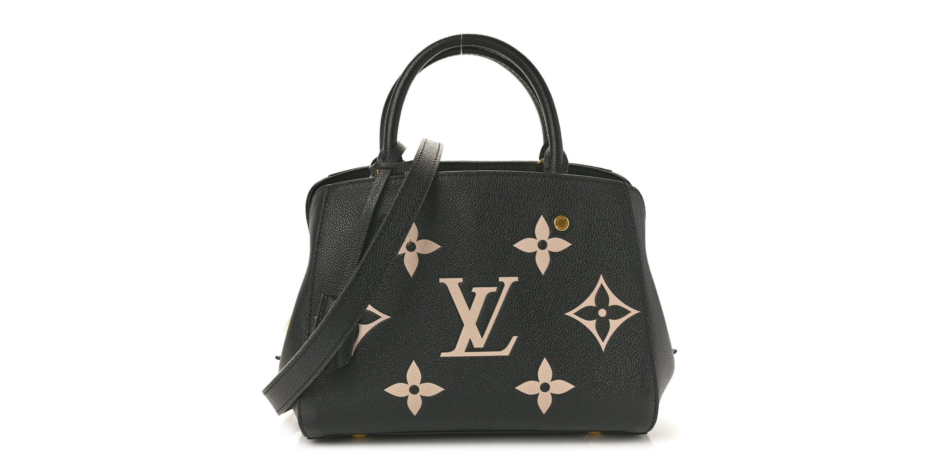 Louis Vuitton Empreinte Monogram Giant Montaigne BB Black Beige -FINAL SALE NO RETURNS