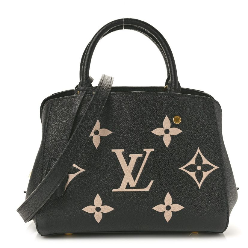 Louis Vuitton Empreinte Monogram Giant Montaigne BB Black Beige -FINAL SALE NO RETURNS