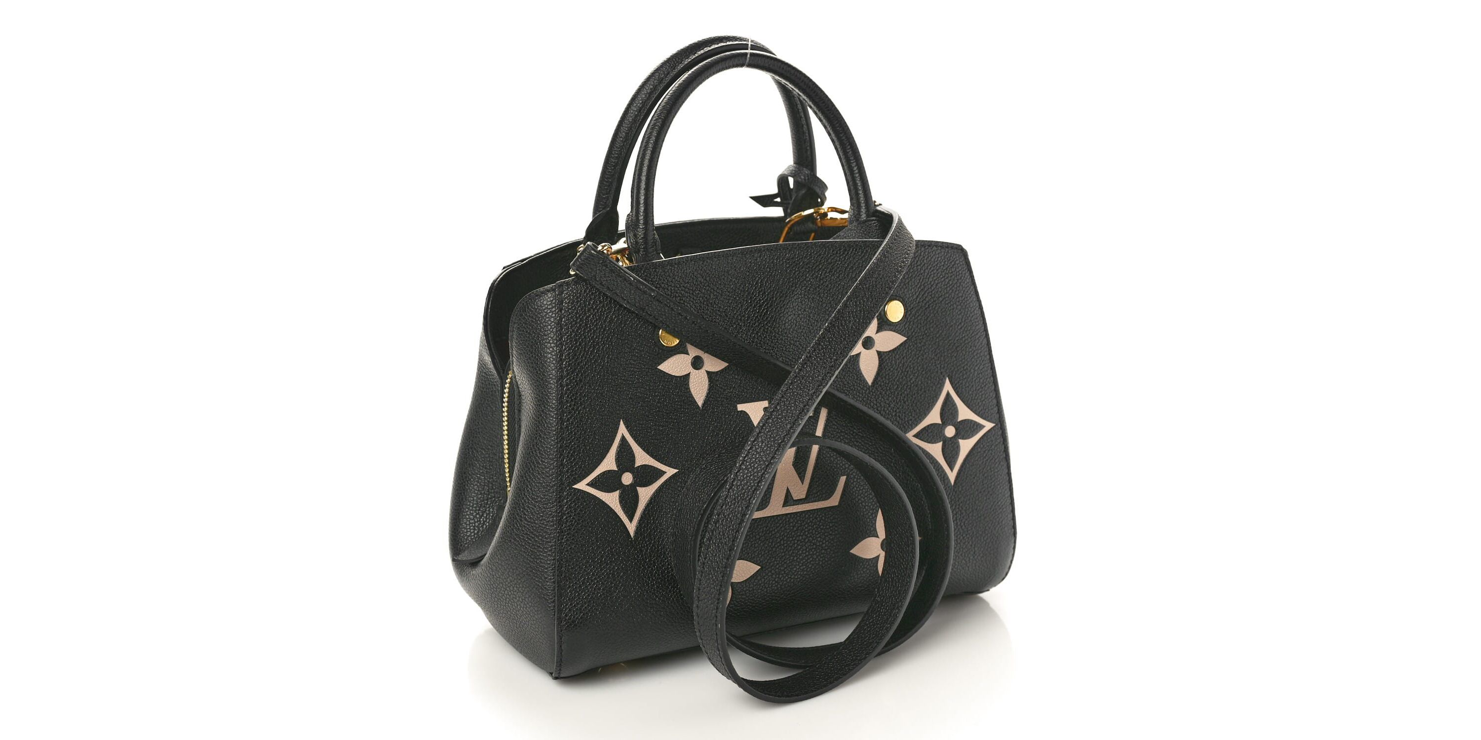 Louis Vuitton Empreinte Monogram Giant Montaigne BB Black Beige -FINAL SALE NO RETURNS