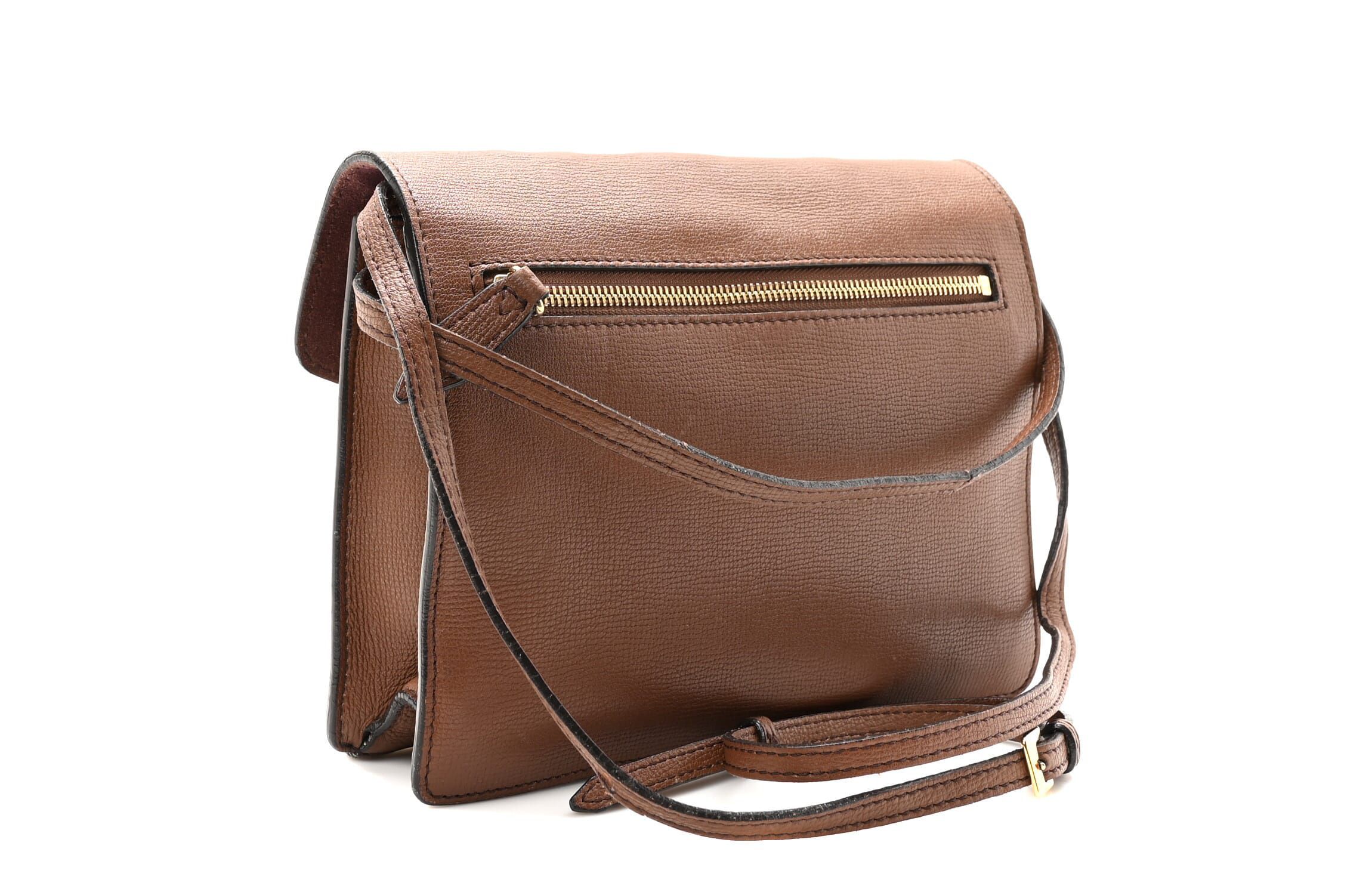 Burberry Derby Calfskin House Check Small Macken Crossbody Bag Tan -FINAL SALE NO RETURNS