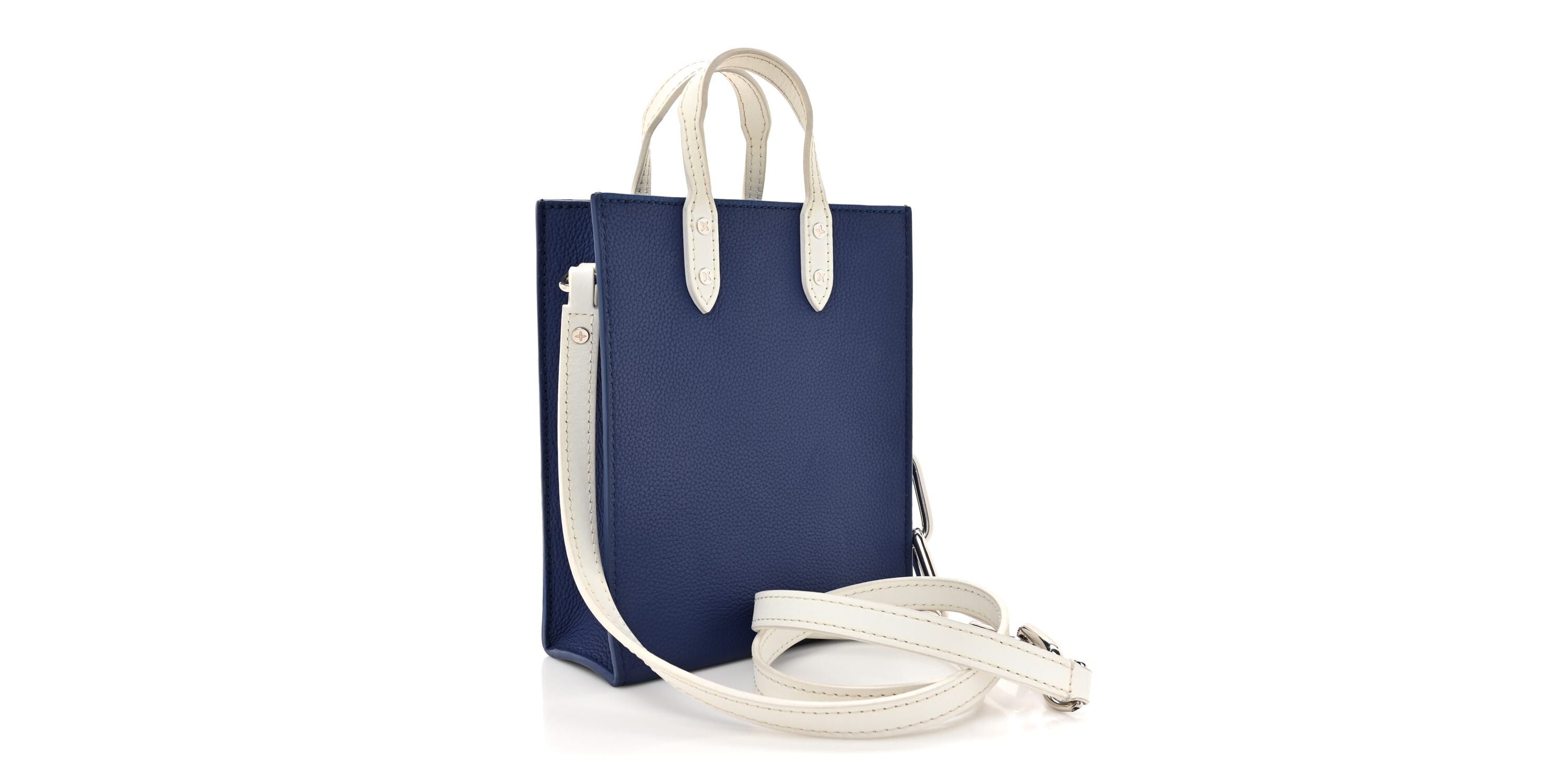 Louis Vuitton Calfskin Everyday LV Sac Plat XS Blue -FINAL SALE NO RETURNS