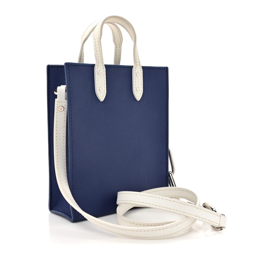 Louis Vuitton Calfskin Everyday LV Sac Plat XS Blue -FINAL SALE NO RETURNS