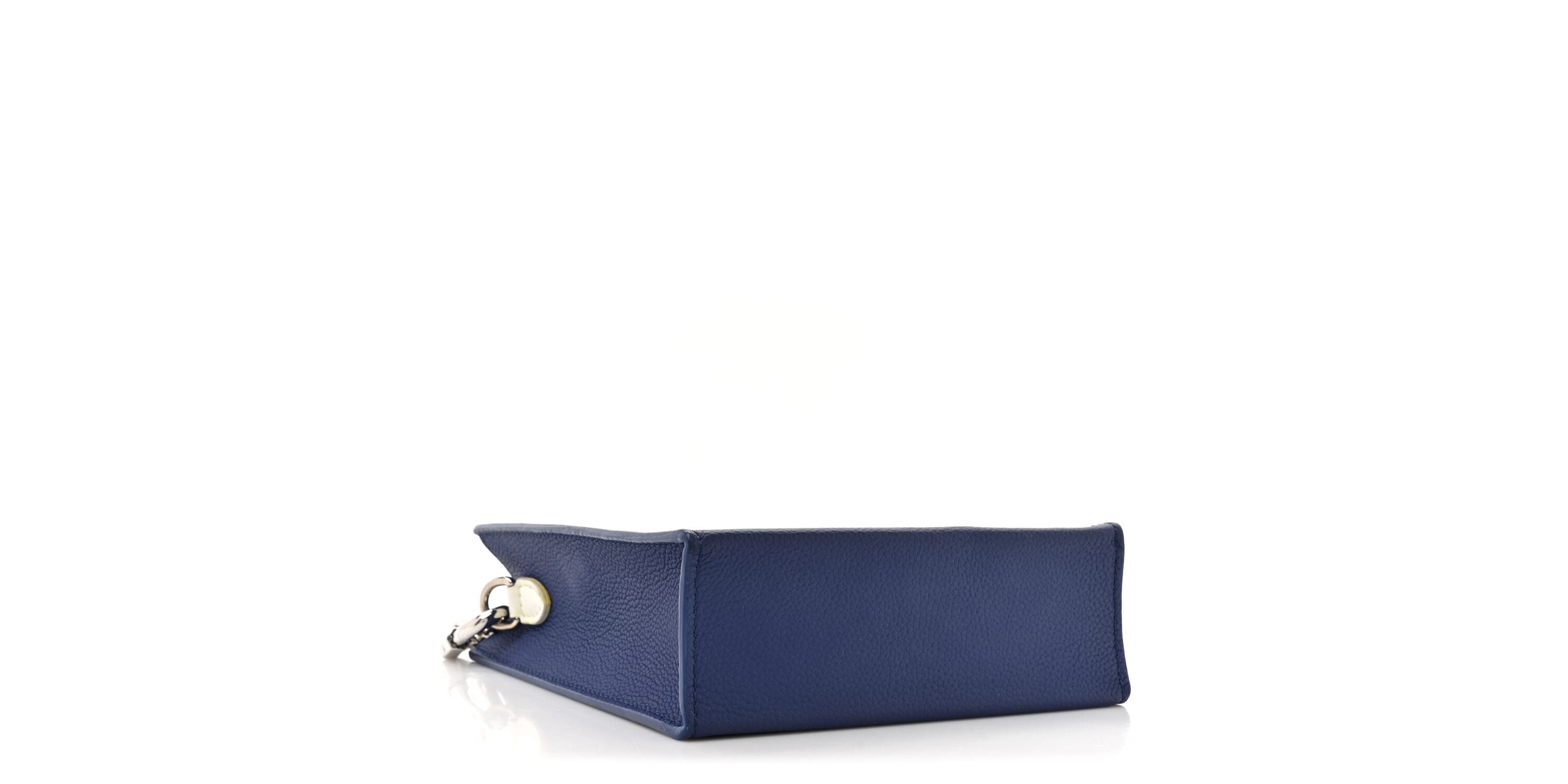 Louis Vuitton Calfskin Everyday LV Sac Plat XS Blue -FINAL SALE NO RETURNS