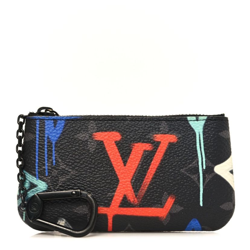 Louis Vuitton Monogram Eclipse LV Graffiti Key Pouch Multicolor -FINAL SALE NO RETURNS