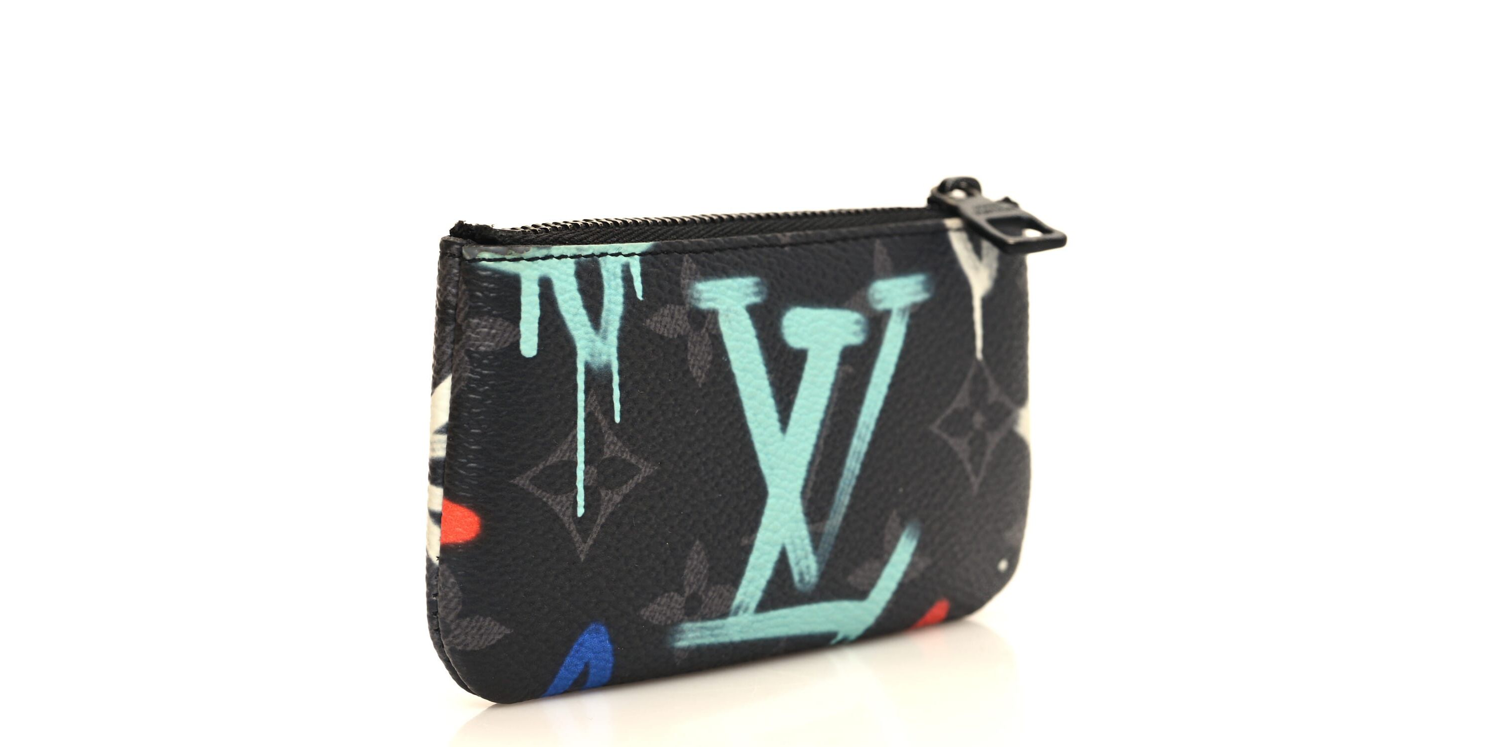 Louis Vuitton Monogram Eclipse LV Graffiti Key Pouch Multicolor -FINAL SALE NO RETURNS