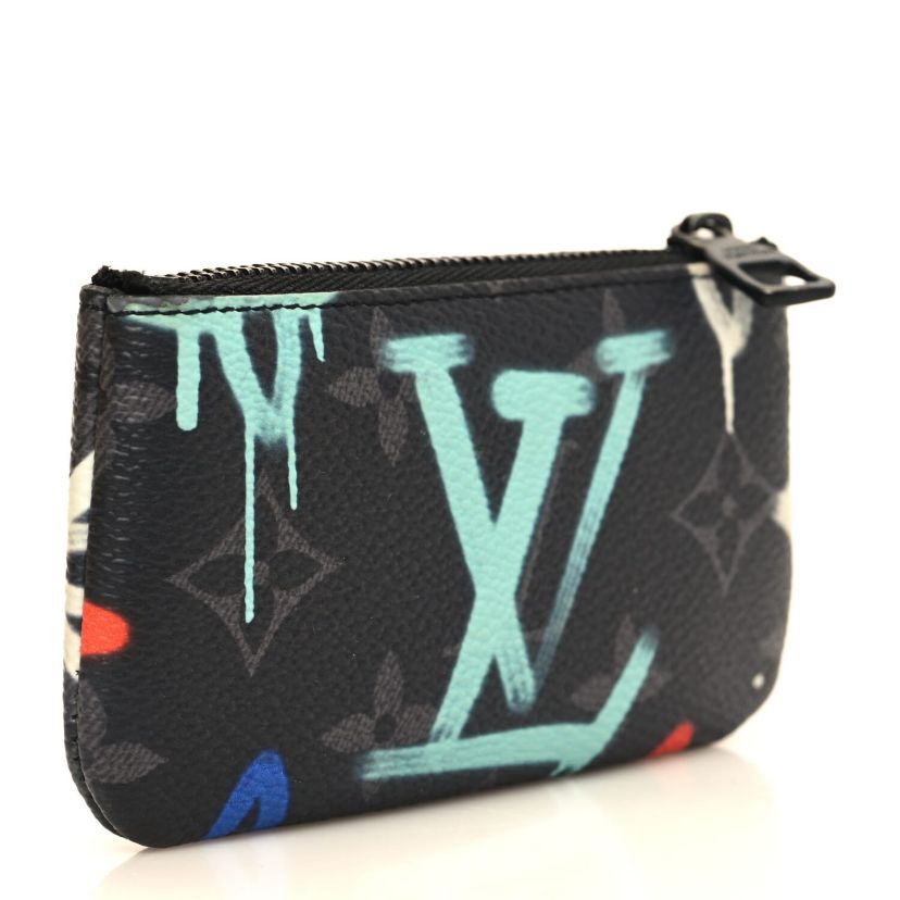 Louis Vuitton Monogram Eclipse LV Graffiti Key Pouch Multicolor -FINAL SALE NO RETURNS
