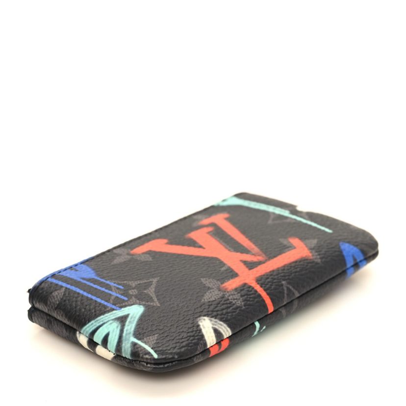 Louis Vuitton Monogram Eclipse LV Graffiti Key Pouch Multicolor -FINAL SALE NO RETURNS