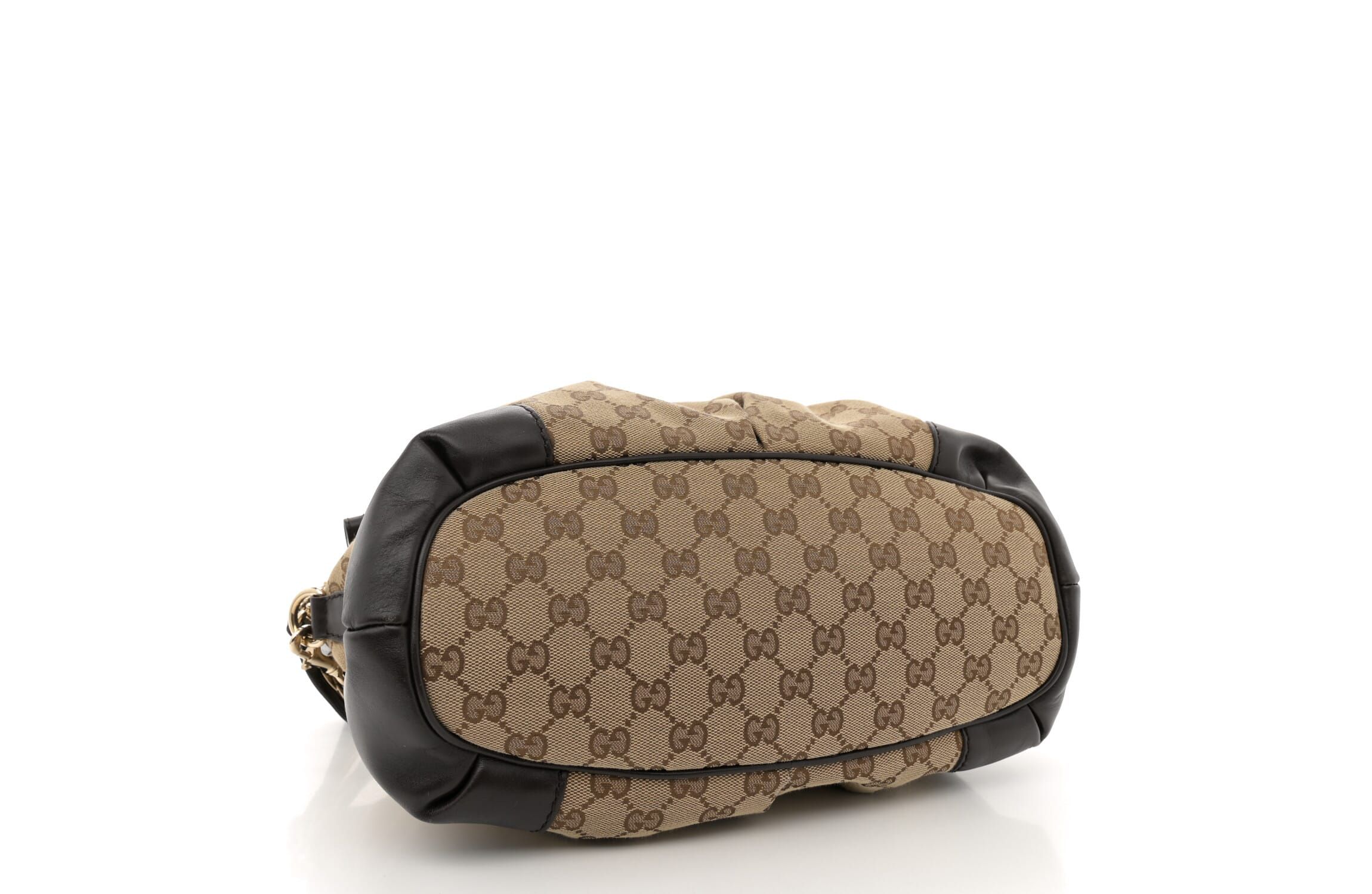 Gucci Monogram Medium Sukey Top Handle Bag Golden Beige -FINAL SALE NO RETURNS