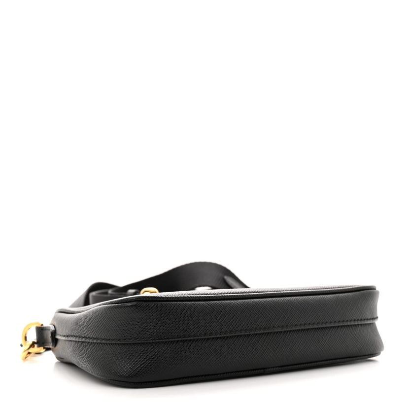 Prada Saffiano Lux Mini Shoulder Bag Black -FINAL SALE NO RETURNS