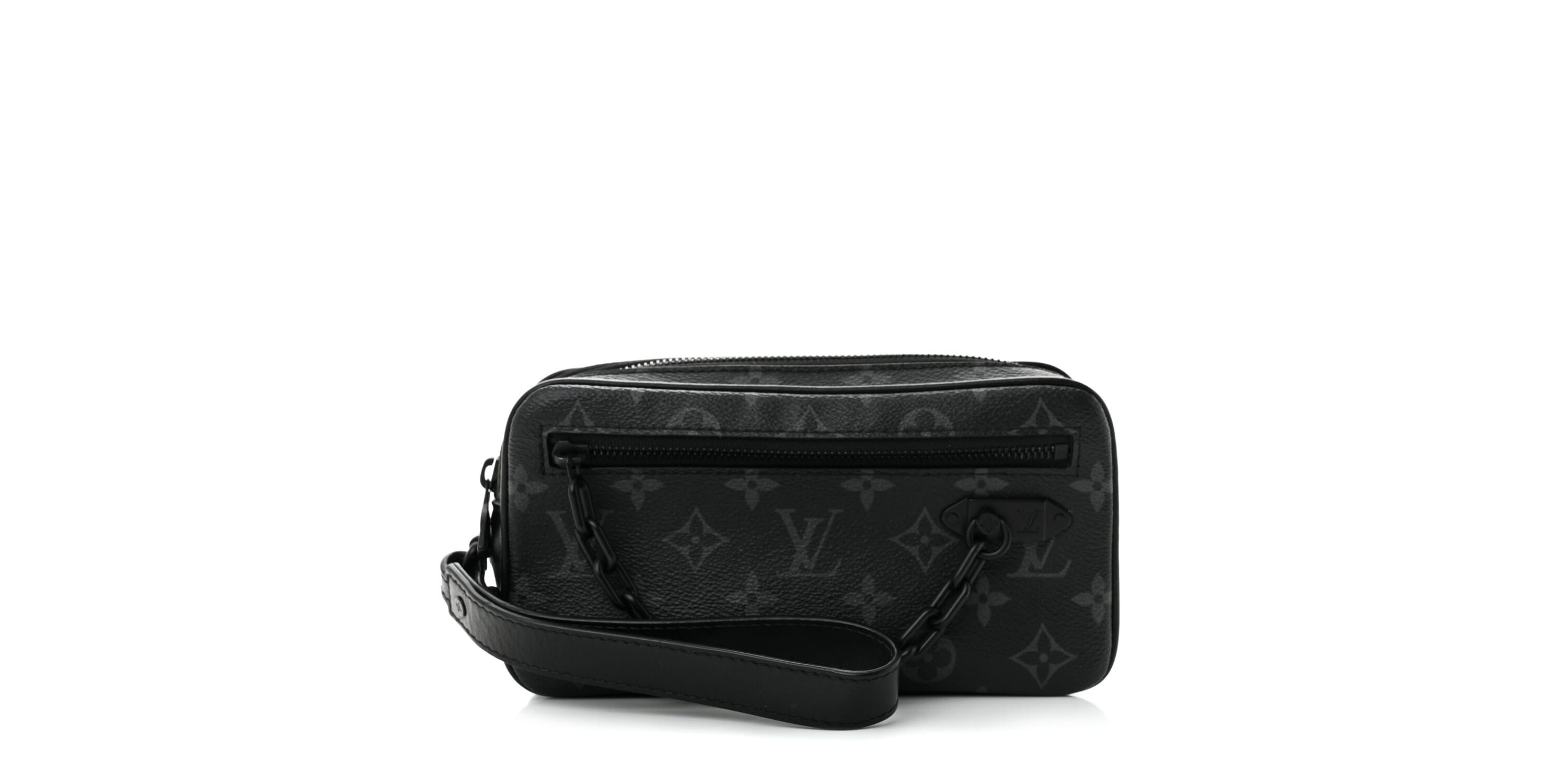 Louis Vuitton Monogram Eclipse Pochette Volga -FINAL SALE NO RETURNS