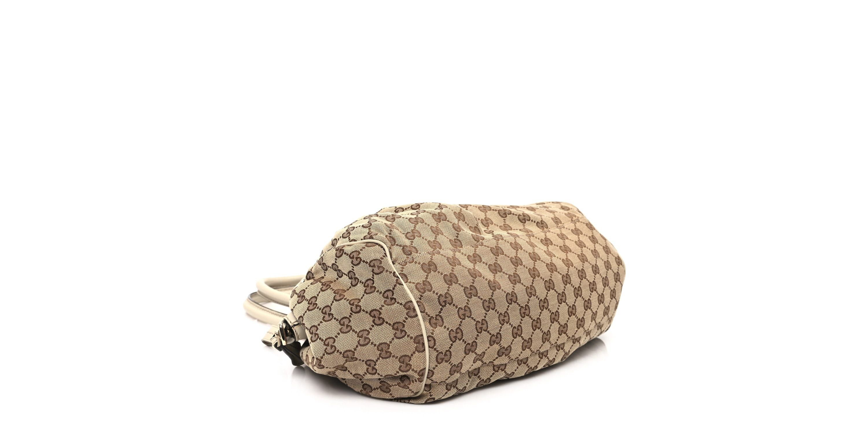 Gucci Monogram Medium Sukey Boston Off White -FINAL SALE NO RETURNS