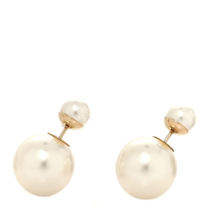 Dior Pearl Mise En Dior Tribal Earrings Gold -FINAL SALE NO RETURNS