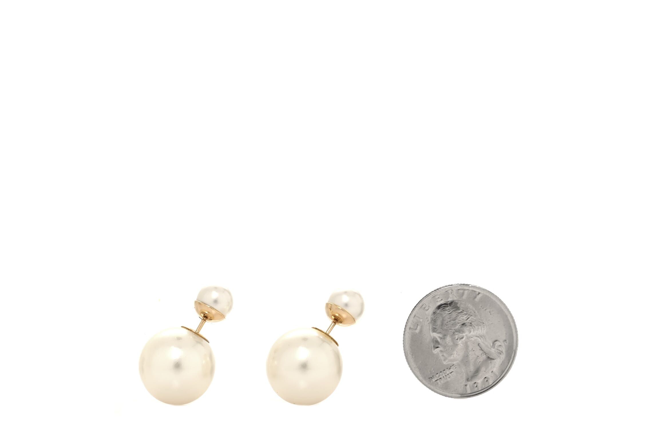 Dior Pearl Mise En Dior Tribal Earrings Gold -FINAL SALE NO RETURNS