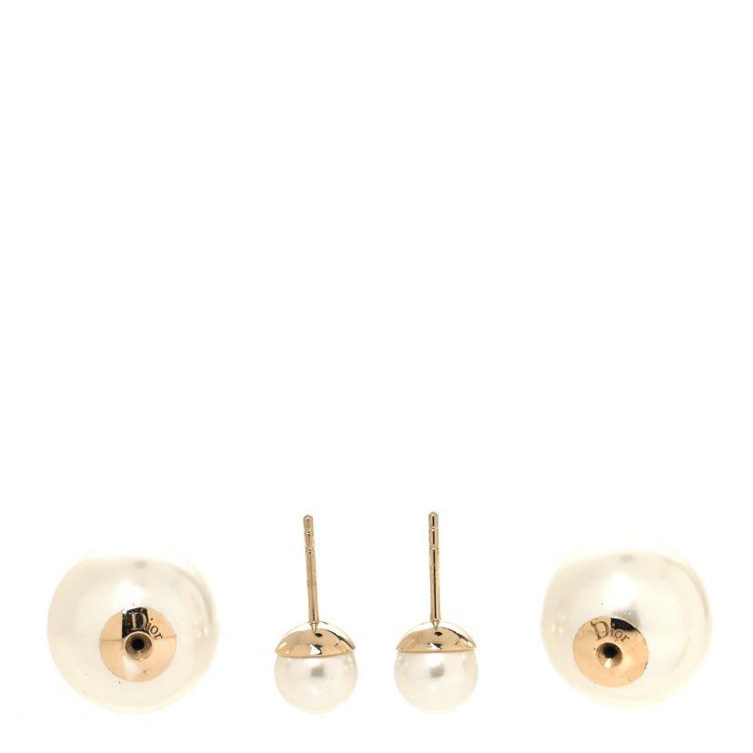 Dior Pearl Mise En Dior Tribal Earrings Gold -FINAL SALE NO RETURNS