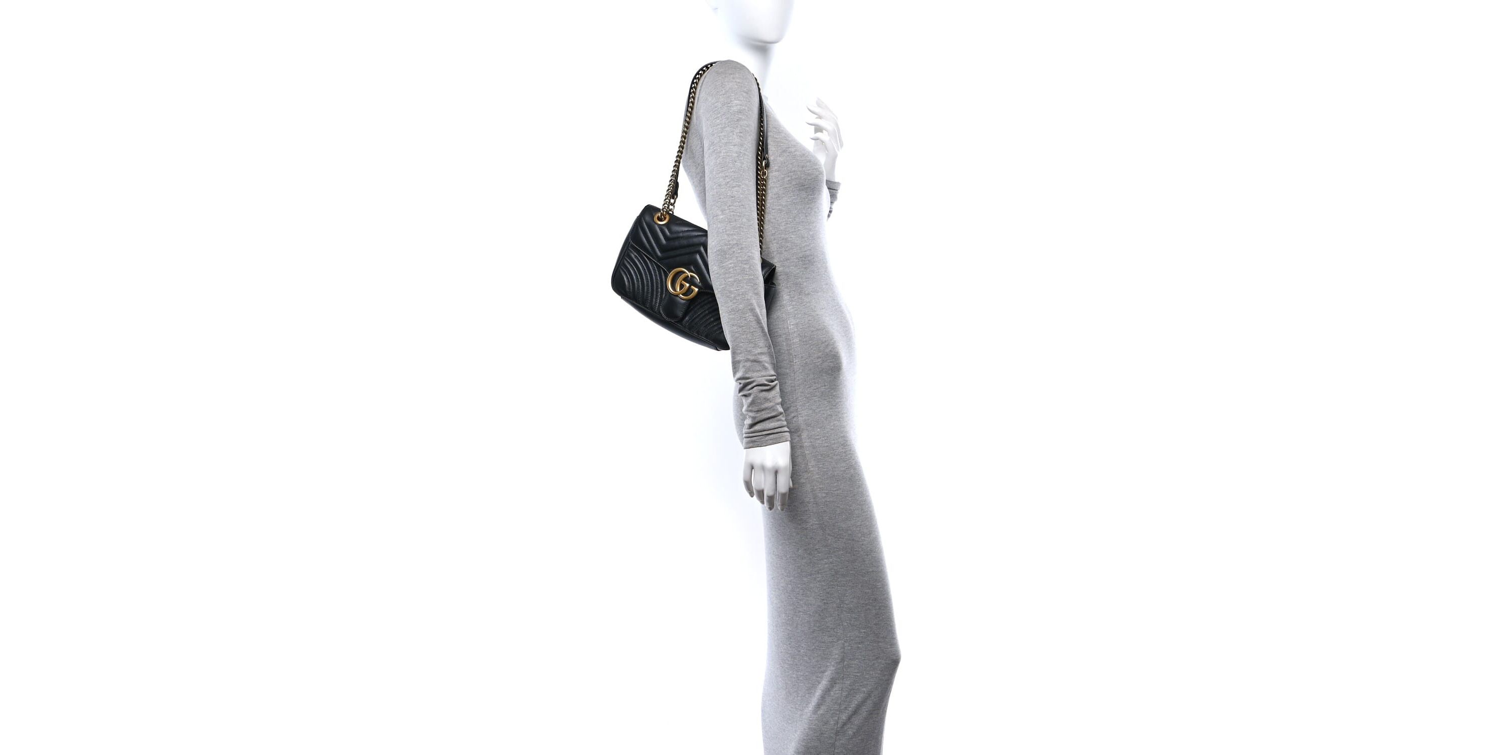Gucci Calfskin Matelasse GG Marmont Shoulder Bag -FINAL SALE NO RETURNS