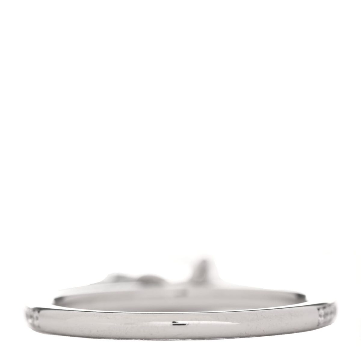 Hermes 18K White Gold Diamond Kelly Clochette Ring 52 6 -FINAL SALE NO RETURNS