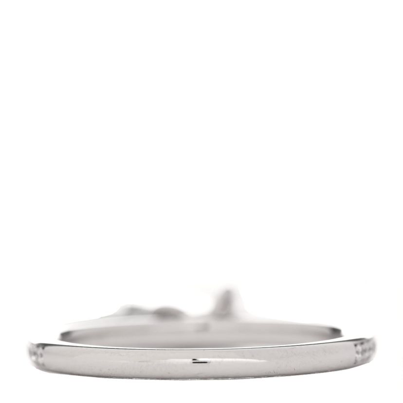 Hermes 18K White Gold Diamond Kelly Clochette Ring 52 6 -FINAL SALE NO RETURNS