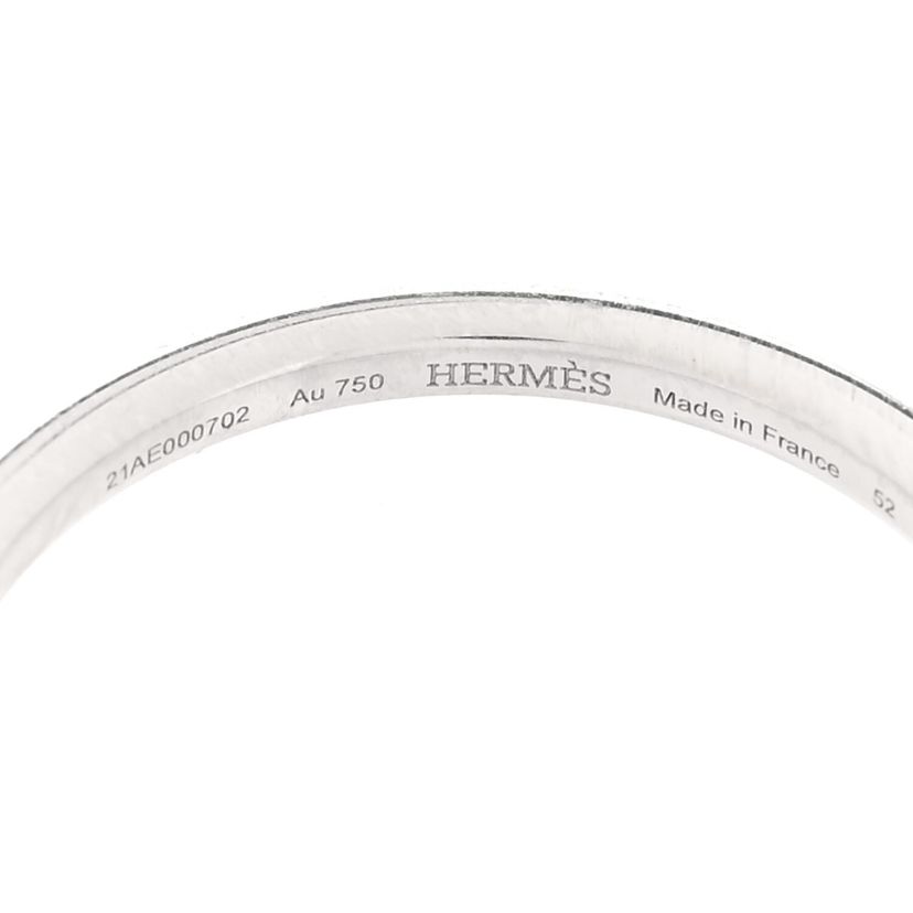 Hermes 18K White Gold Diamond Kelly Clochette Ring 52 6 -FINAL SALE NO RETURNS
