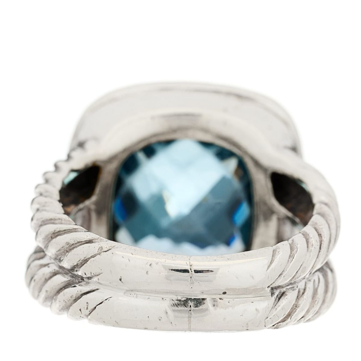 David Yurman Sterling Diamond Topaz Albion Ring -FINAL SALE NO RETURNS