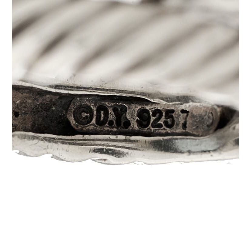 David Yurman Sterling Diamond Topaz Albion Ring -FINAL SALE NO RETURNS